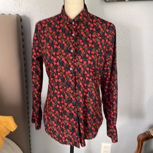 JCrew, liberty fabric shirt, size 8